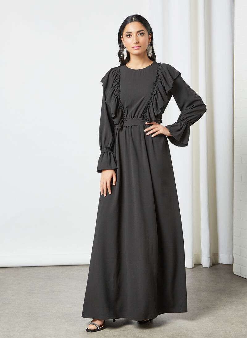 Spell Lola Frill Maxi Dress Biscuit 201111D01 - Free Shipping at Largo Drive